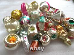 23 Antique Vintage USSR Ukraine Glass Christmas Ornament Xmas Decoration Old Set