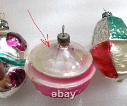 23 Antique Vintage USSR Ukraine Glass Christmas Ornament Xmas Decoration Old Set