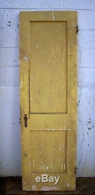 24x77 Antique Vintage Old SOLID Wood Wooden Interior Closet Pantry Door 2 Panel