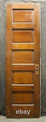 24x80 Antique Vintage Old Wood Wooden Interior Closet Pantry Door 5 Panels