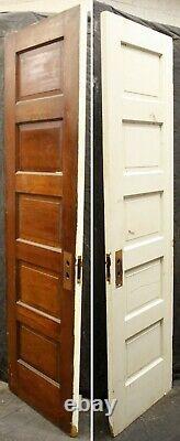 24x80 Antique Vintage Old Wood Wooden Interior Closet Pantry Door 5 Panels