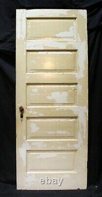 3 available 30x77 Antique Vintage Old SOLID Wood Wooden Interior Door 5 Panels