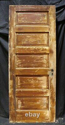 3 available 30x77 Antique Vintage Old SOLID Wood Wooden Interior Door 5 Panels