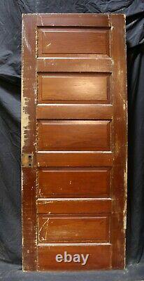 3 available 30x77 Antique Vintage Old SOLID Wood Wooden Interior Door 5 Panels