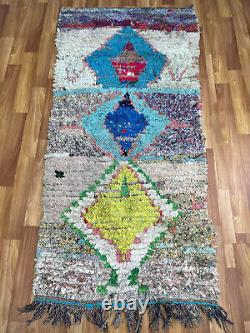 3 x 7 ft Moroccan antique vintage BERBER hallway rug handmade stair old rug