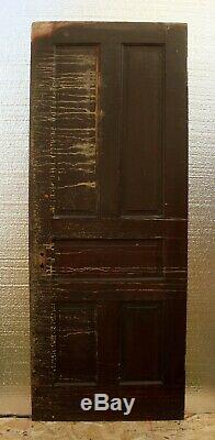 30x79 Antique Vintage Victorian Old SOLID Wood Wooden Interior Door 5 Panels