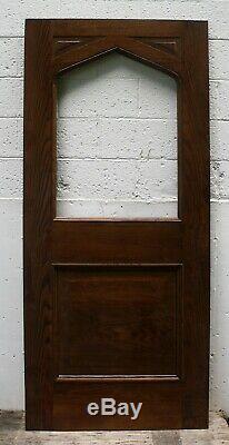 34x80 Antique Vintage Old SOLID CHESTNUT Wood Wooden Exterior Entry Door Window