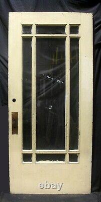 36x83x1.75 Antique Vintage Old Wood Wooden Exterior Entry Door 9 Window Glass