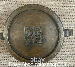 5.2 Marked Old China Copper Dynasty 2 Ear incense burner Censer