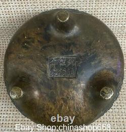 5.2 Xuande Marked Old China Copper 3 Feet Islam Islamism incense burner