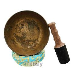 50 Years old Antique Beaten Yoga Singing Bowl Buddhist Tibetan Vintage Nepal