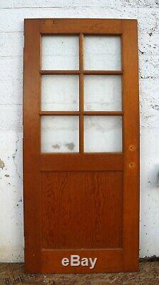 6 avail 36x83x1.75 Vintage Antique Old Wood Wooden Door Window Textured Glass