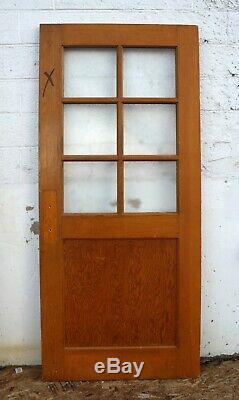 6 avail 36x83x1.75 Vintage Antique Old Wood Wooden Door Window Textured Glass