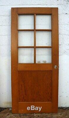 6 avail 36x83x1.75 Vintage Antique Old Wood Wooden Door Window Textured Glass