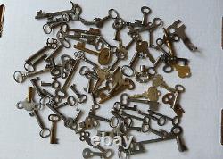 75 Antique Old Vintage Keys Skeleton Padlock Cabinet Furniture Clock Skate