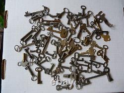 75 Antique Old Vintage Keys Skeleton Padlock Cabinet Furniture Clock Skate