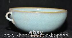 8.2 Ancient Old Chinese Jun Kiln Porcelain Dynasty Double ear Bowl