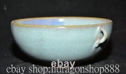 8.2 Ancient Old Chinese Jun Kiln Porcelain Dynasty Double ear Bowl