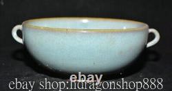 8.2 Ancient Old Chinese Jun Kiln Porcelain Dynasty Double ear Bowl