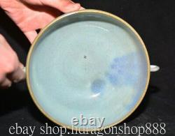 8.2 Ancient Old Chinese Jun Kiln Porcelain Dynasty Double ear Bowl