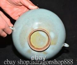 8.2 Ancient Old Chinese Jun Kiln Porcelain Dynasty Double ear Bowl