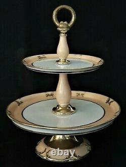 8 pot de creme dessert CUPS & 2 tier STAND, Vieux Old Paris Porcelain, c1850 13