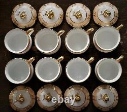 8 pot de creme dessert CUPS & 2 tier STAND, Vieux Old Paris Porcelain, c1850 13