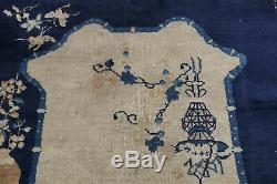 80 Years Old Antique 3x5 Art Deco Nichols Chinese Oriental Area Rug Wool Carpet