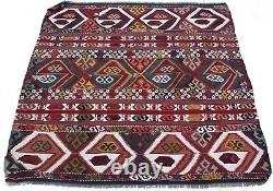 95 years old Antique Kilim Rug, 3.1x3.1ft, Kilim, Malatya Kilim, Tribal Kilim