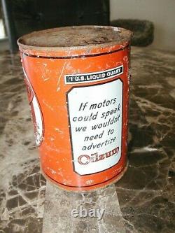 ANTIQUE OILZUM OLD ORIGINAL MOTOR Oils Can 1 QUART VINTAGE REAL DEAL 1st Gen