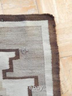 ANTIQUE / VINTAGE NAVAJO INDIAN NATURAL transitional era 1915 RUG old one