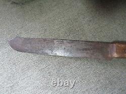 ANTIQUE VINTAGE OLD WEST 1800s BUFFALO SKINNING BUTCHERING KNIFE c more knives