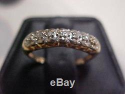 ANTIQUEDECO1920'S OLD MINE OR EUROPEAN CUT DIAMOND 2-RING SET 14K YG WG sz5