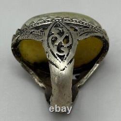 Afghanistan Wonderful old agate stone Silver Rare Lovely Ring