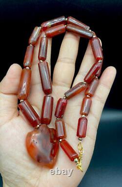 African India Tibet Vintage Amulet Trade Antique Ancient Old Beads Necklace Mala