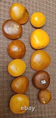 Amber baltic old antique RARE BIG necklace Donut Butterschotch 102gr tibetian