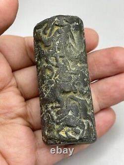 AncientGreek Antique Near East Old Bronze Cylinder big Bead Seal Circa 250BC