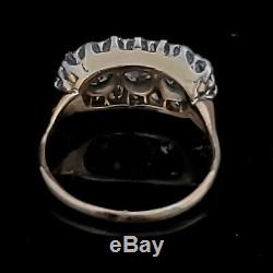 Antique 1.6ct Old European Diamond Cluster Ring Platinum 14k Gold Edwardian Gift