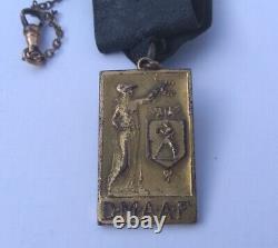 Antique 100 Year Old 1923 Basketball Medal DMAAF Military NCAA Vintage Gold