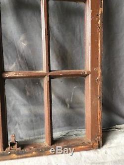 Antique 14 Lite Arched Dome Top Window Sash Shabby Old Vtg Chic 33x26 723-17E