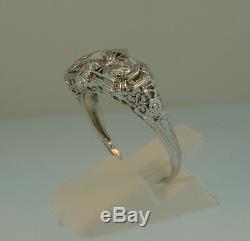 Antique 14K Old Mine Cut Diamond Art Deco Ring-1.02ctw