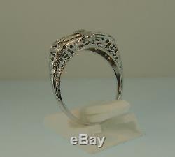 Antique 14K Old Mine Cut Diamond Art Deco Ring-1.02ctw