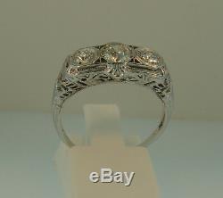 Antique 14K Old Mine Cut Diamond Art Deco Ring-1.02ctw