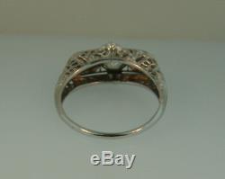 Antique 14K Old Mine Cut Diamond Art Deco Ring-1.02ctw