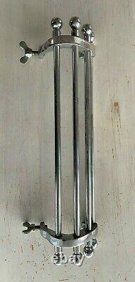 Antique 15 Chrome Brass Sink Towel Bar Rack Clamp On Vtg Bathroom Old 24-21J