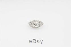 Antique $18,000 1920s 2ct VS Old Euro Diamond Platinum Filigree Wedding Ring