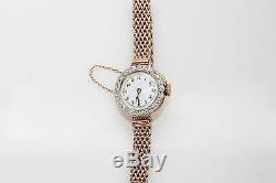 Antique 1800s $8000 3ct Old Euro VS G Diamond Platnum 18k Gold Ladies Watch RARE