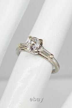 Antique 1920s $10,000 VS2 D 1.40ct Old Mine Cut Diamond Platinum Wedding Ring