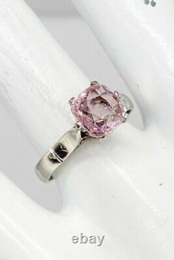 Antique 1920s $8000 2.50ct Natural NO HEAT Pink Old Cut Sapphire Platinum Ring