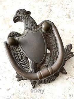 Antique 1922 Bronze American Eagle Architectural Salvage Doorknocker